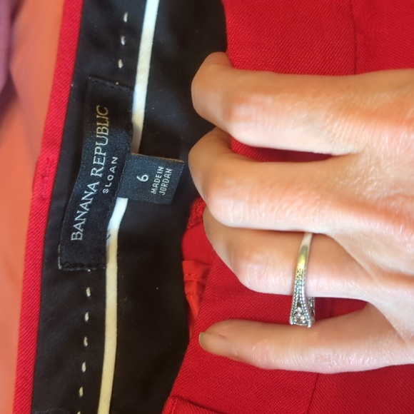 Banana Republic Red Sloan Slim Ankle Pants - Picture 4 of 5